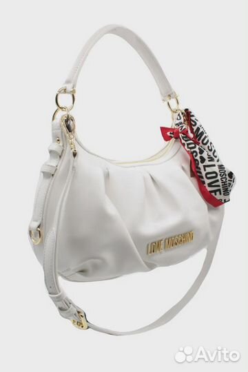 Love moschino сумка hobo M.15 белая средняя