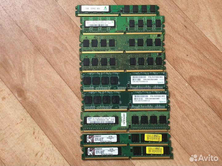 Оперативная память DDR1, DDR2, DDR3, DDR2 для ноут