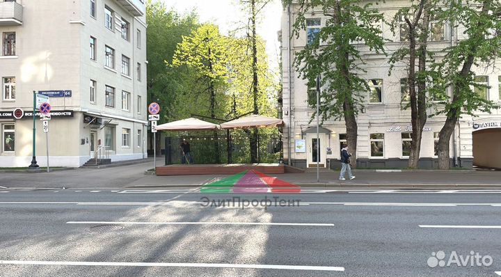 Уличные зонты двух-купольные для дома и дачи