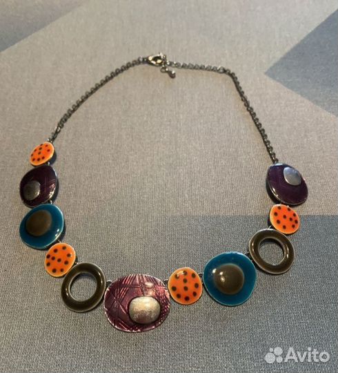 Ожерелье колье эмаль