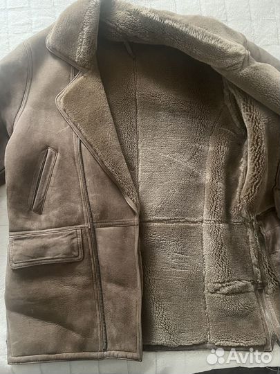 Натуральная мужская дубленка L