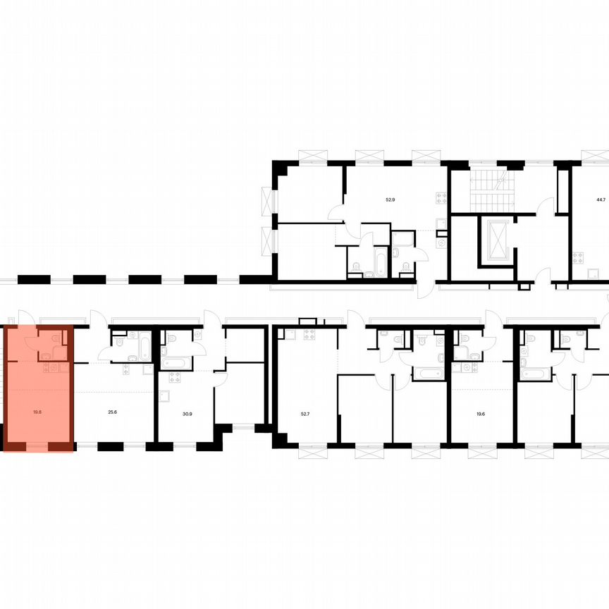 Квартира-студия, 19,8 м², 3/9 эт.