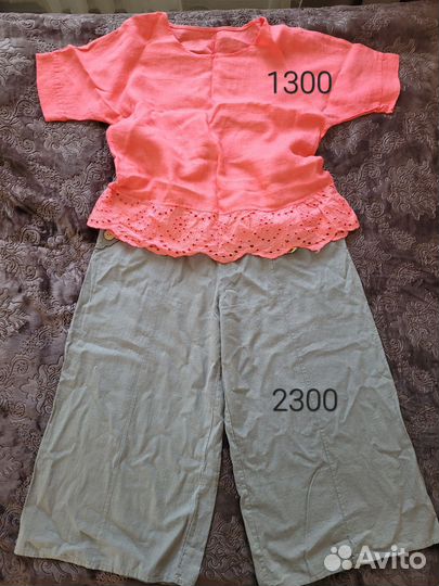 Вещи женские лен.лето 52.54размер