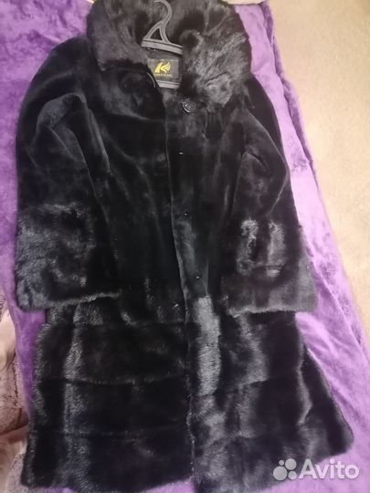 Шуба норковая с капюшоном