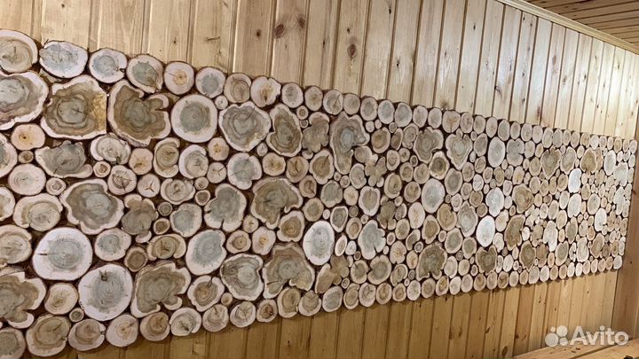 Панно из можжевельника, спилы можжевельника