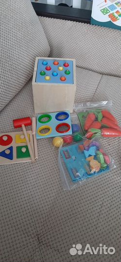 Развивающие деревянные игрушки от 1 года пакетом