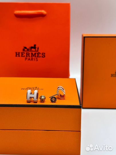 Серьги hermes