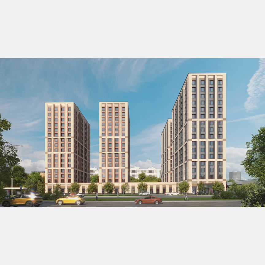 Апартаменты-студия, 21,7 м², 3/16 эт.