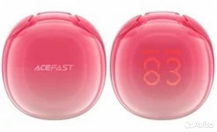 Беспроводные наушники acefast T9 красный Crystal