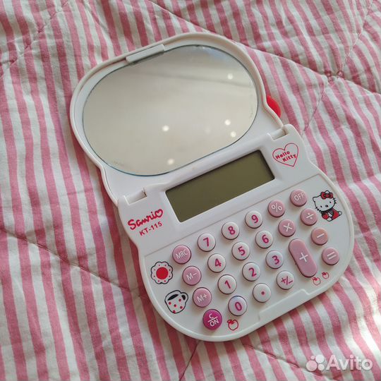 Hello kitty раскладушка калькулятор с зеркальцем