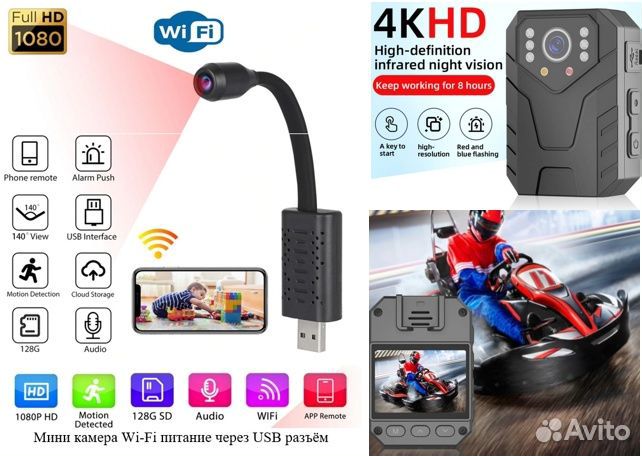 Видеокамера камера видеонаблюдения Wi-Fi