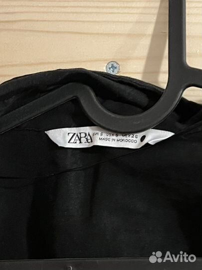 Платье Zara S со сборками летнее льняное