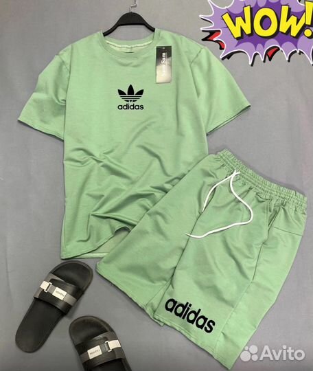 Летний костюм шорты и футболка adidas