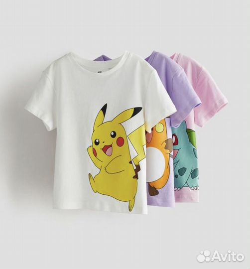 Футболка пакемоны для девочки hm 98/104 оригинал