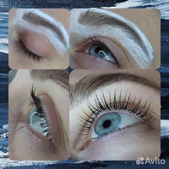 Черное и Цветное ламинирование ресниц