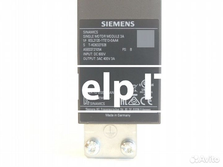 Модуль Siemens 6SL3120-1TE13-0AA4