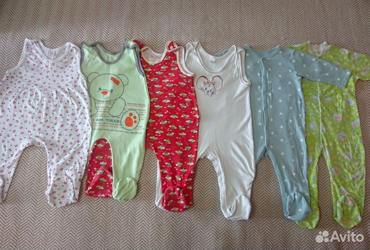 Слипы и ползунки пакетом 68-86 р-р