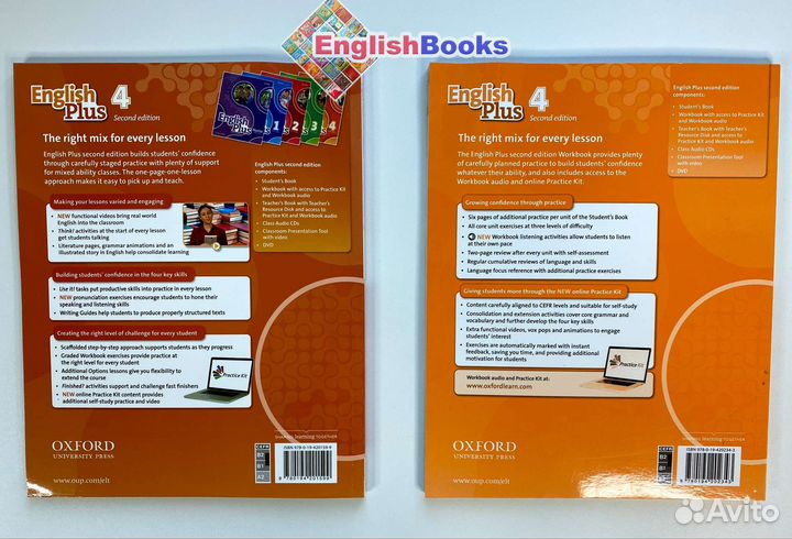 English plus 4 комплект (SB,WB,CD) новые в плёнке