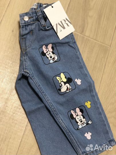 Джинсы для девочки zara minnie
