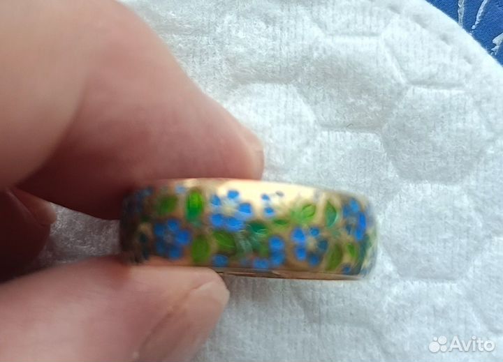 Позолоченное серебряное кольцо
