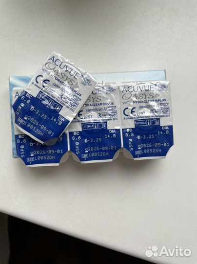 Линзы контактные acuvue oasys двухнедельные -3.25