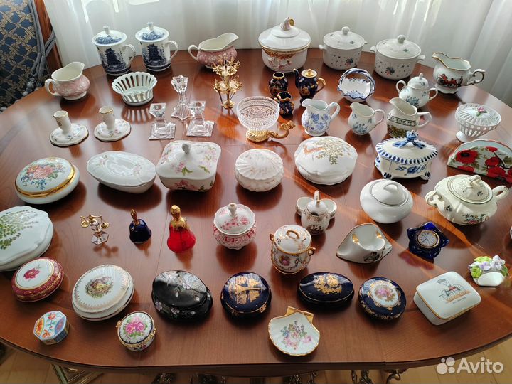 Французские шкатулки, молочники, сахарницы