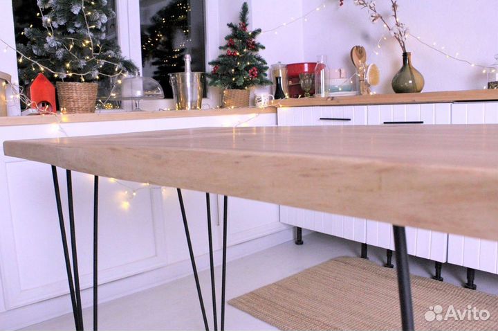 Кухонный стол из слэба карагача