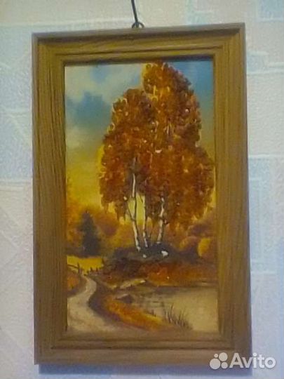 Картина с янтарём