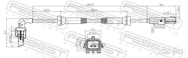 Датчик abs зад лев 24606007 Febest