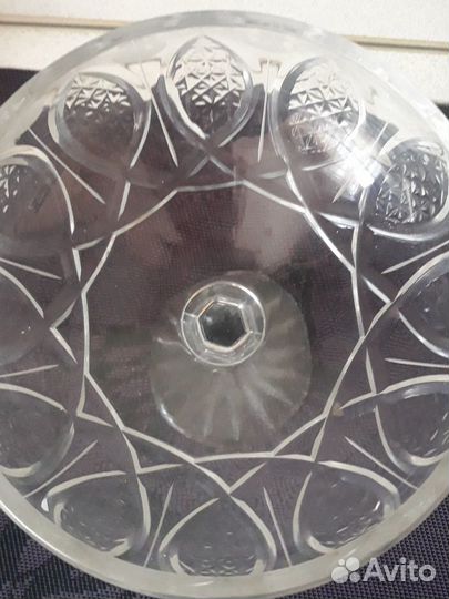 Ваза на ножке, фруктовница хрусталь