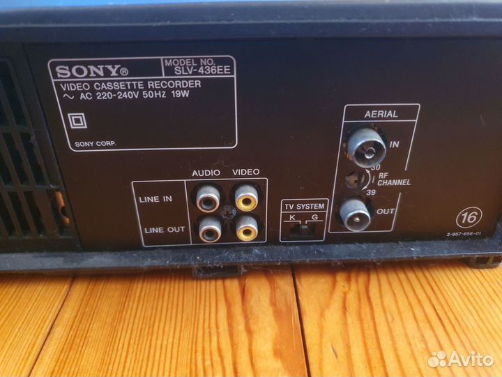 Видеомагнитофон sony slv 416ee