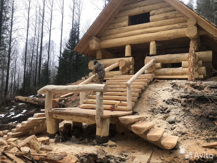 Рубленные дома, бани, беседки