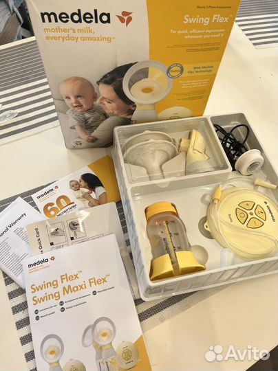 Молокоотсос medela swing flex электрический