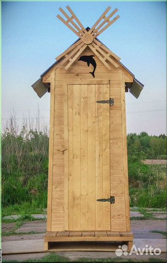 Уличный туалет деревянный Ш323