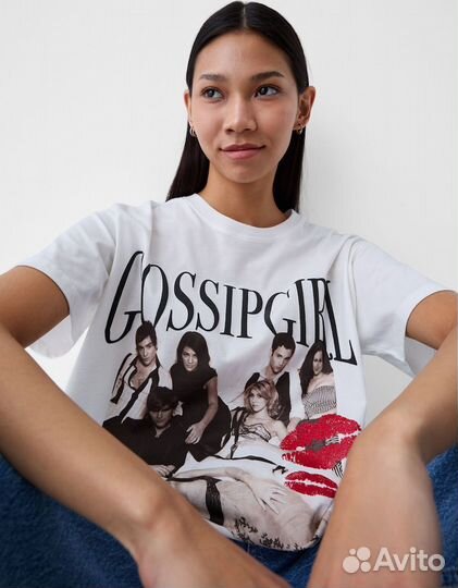 Футболка Bershka Gossip girl XS-L