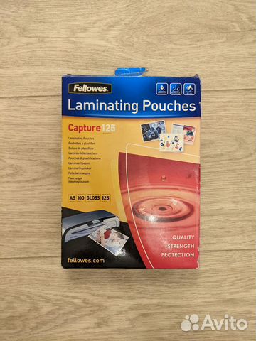Пленка для ламинатора Fellowes A5 125 micron 100шт