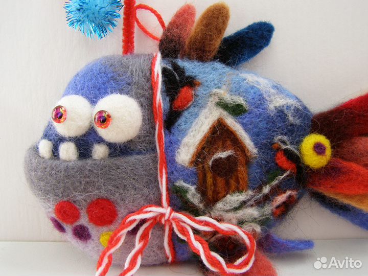 Валяная игрушка рыбка