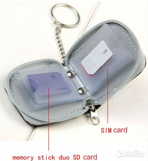 Чехол футляр на 6 карт памяти или сим карт (новый)