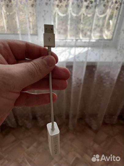 Переходник Rj45-usb кабель сетевая карта Apple