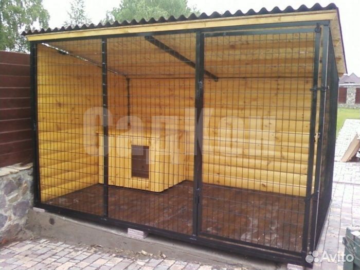 Вольер будка для собак уличный А1а 3х2м