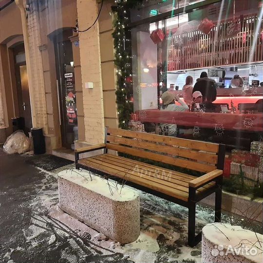 Скамейка лофт. Садовая мебель. Под заказ