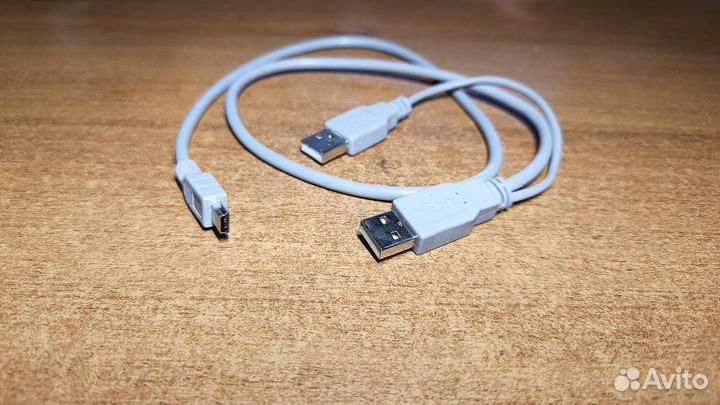 Шнур USB2.0 - miniUSB. С доп.разЪёмом USB