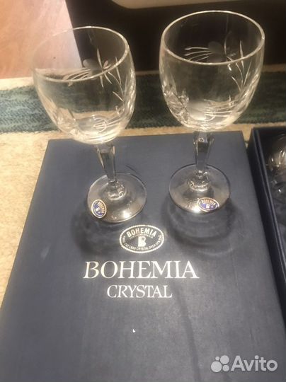 Фужеры хрусталь, Богемия, Чехословакия