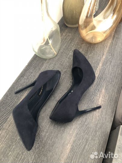 Туфли женские 38 размер черные замшевые