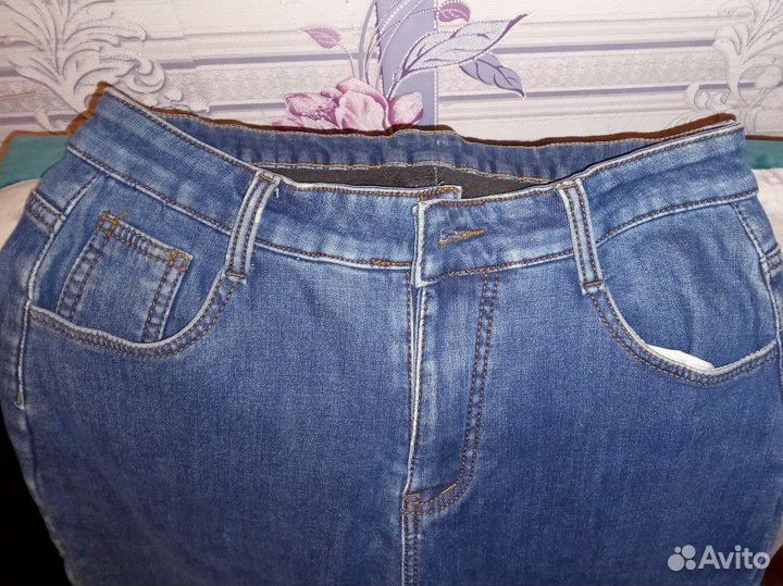 Утеплённые джинсы женские