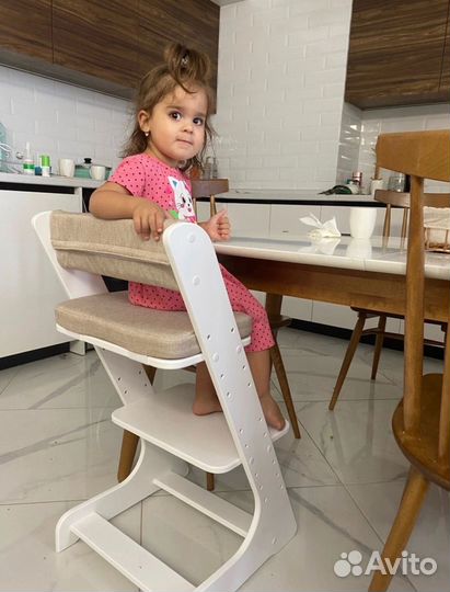 Новый растущий стул детский белый
