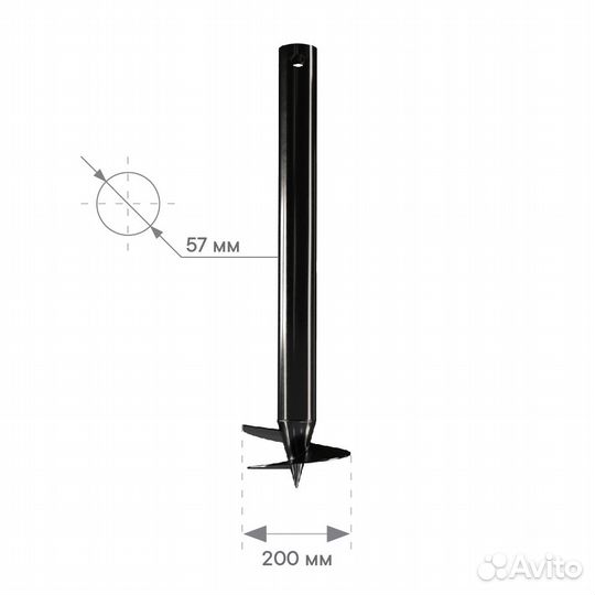 Винтовые сваи 57 3500 (Премиум, 3мм)