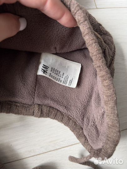 Шапка и варежки H&M 74/80