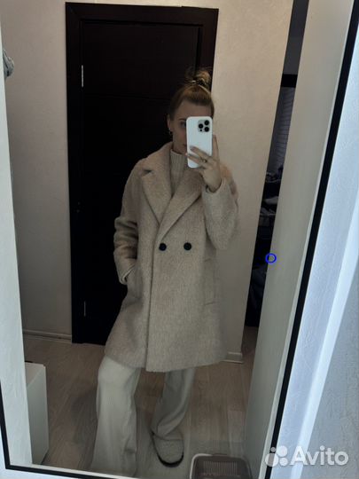 Пальто женское демисезонное букле zara S