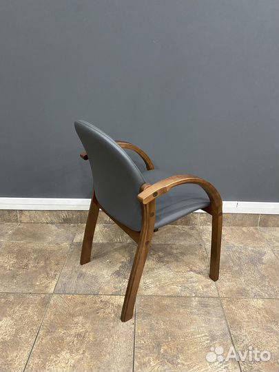 Стул Джуно Люкс дерево(темный орех) экокожа(темно